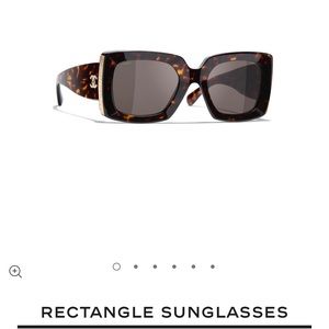 Chanel Tortoise and Gold Rectangular Sunglasses - Style 5435